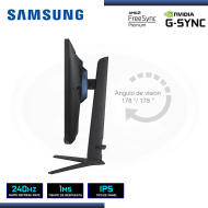 MONITOR LED 27" SAMSUNG LS27BG402ENXGO ODYSSEY G4 1920x1080 HDMI DP 1MS/240Hz/FREESYNC PREMIUM/COMPATIBLE NVIDIA G-SYNC