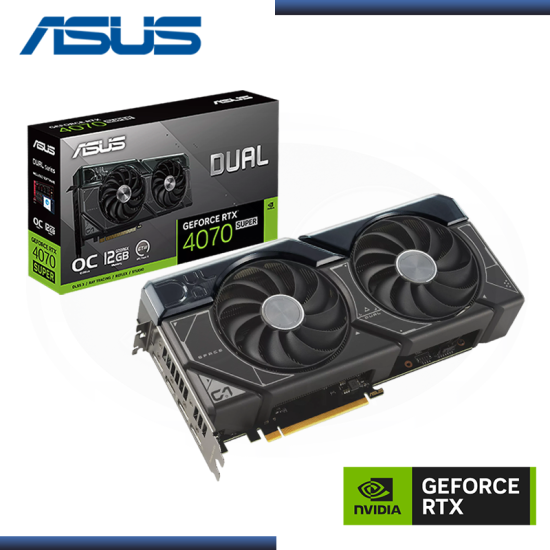 ASUS GEFORCE RTX 4070 SUPER 12GB GDDR6X 192BITS OC DUAL (PN:DUAL-RTX4070S-O12G)