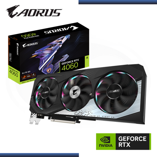 AORUS GEFORCE RTX 4060 8GB GDDR6 128BITS ELITE (PN:GV-N4060AORUS E-8GD)