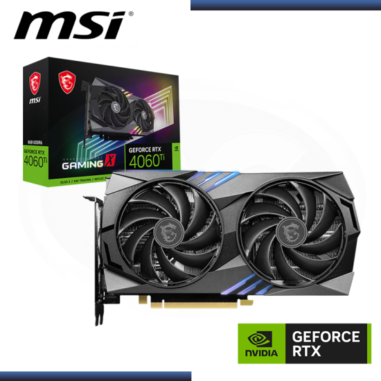 MSI GEFORCE RTX 4060Ti 8GB GDDR6 128BITS GAMING X (PN:912-V515-022)