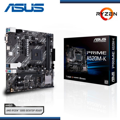 PLACA ASUS PRIME A520M-K AMD RYZEN DDR4 AM4 (PN:90MB1500-M0EAY0)