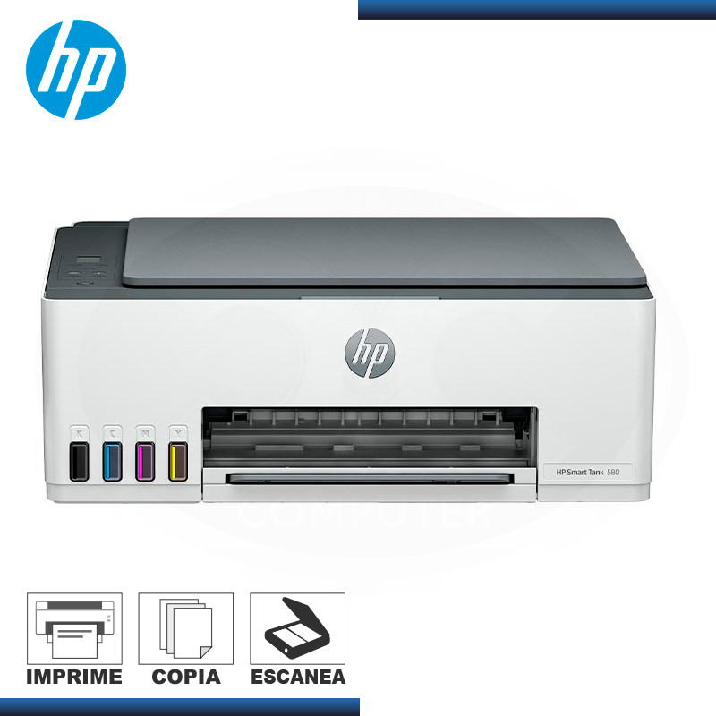 IMPRESORA HP SMART TANK 580 WI-FI MULTIFUNCIONAL CON SISTEMA CONTINUO (PN:1F3Y2A A)