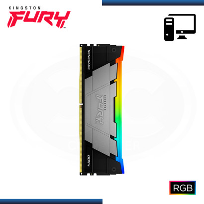 MEMORIA 16GB DDR4 KINGSTON FURY RENEGADE RGB BUS 3200 MHz (PN:KF432C16RB12A/16)