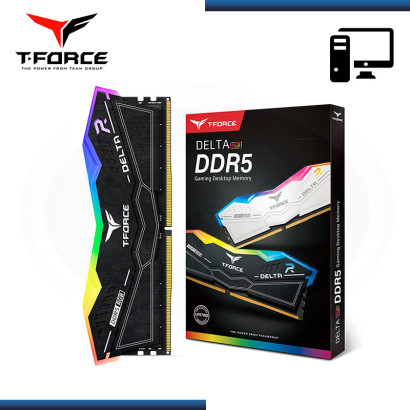 MEMORIA 32GB DDR5 T-FORCE DELTA RGB BLACK BUS 5600MHZ (PN:FF5D532G5600HC36B01)
