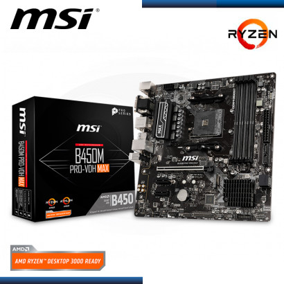 PLACA MSI B450M PRO-VDH MAX AMD RYZEN DDR4 AM4 (PN:911-7A38-063)