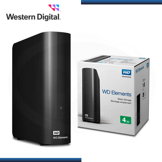 DISCO DURO 4TB EXTERNO WD ELEMENTS DESKTOP BLACK USB 3.0 (PN:WDBWLG0040HBK-NESN)