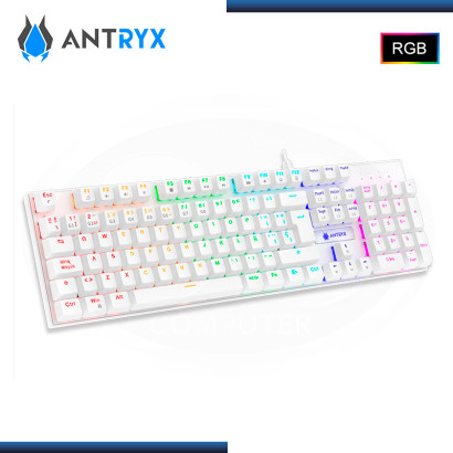 KIT ANTRYX GC3100 X3 WHITE RGB TECLADO SWITCH RED + AUDIFONO + TECLADO + MOUSE (PN:AGC-3100X3WRE-SP)