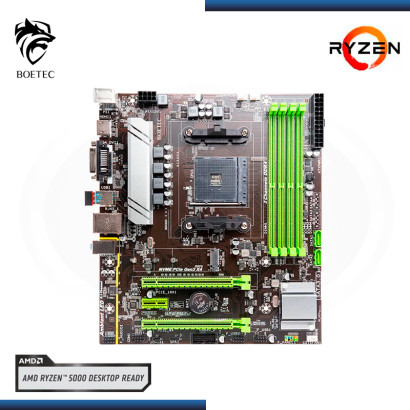 PLACA BOETEC WA520 AMD RYZEN DDR4 AM4 CON ADAPTADOR USB WI-FI