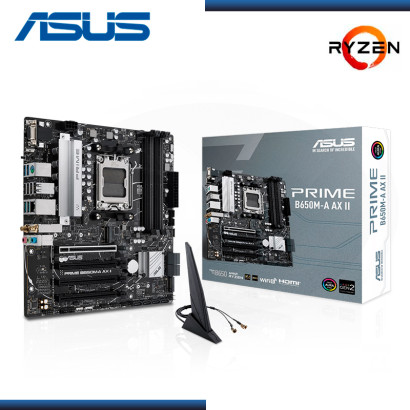 PLACA ASUS PRIME B650M-A AX II AMD RYZEN AM5 DDR5 (PN:90MB1ED0-MVAAY0)