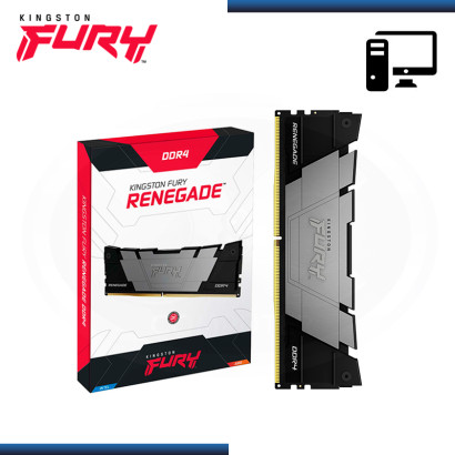 MEMORIA 8GB DDR4 KINGSTON FURY RENEGADE BUS 3600MHz (PN:KF436C16RB2/8)