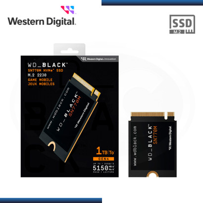 SSD 1TB WESTERN DIGITAL BLACK SN770M NVMe PCIe GEN4 x4 (PN:WDS100T3X0G-00CHY0)