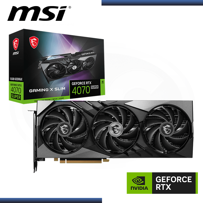 MSI GEFORCE RTX 4070 SUPER 12GB GDDR6X 192BITS GAMING X SLIM (PN:912-V513-631)