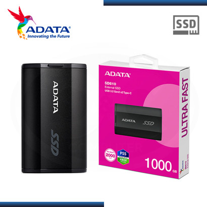 SSD 1TB EXTERNO ADATA SD810 USB 3.2 GEN 2 USB-C (PN: SD810-1000G-CBK)