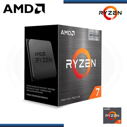 PROCESADOR AMD RYZEN 7 5700X3D 3.0GHz/4.1GHz 16MB 8 CORE AM4 BOX (PN:100-100001503WOF)