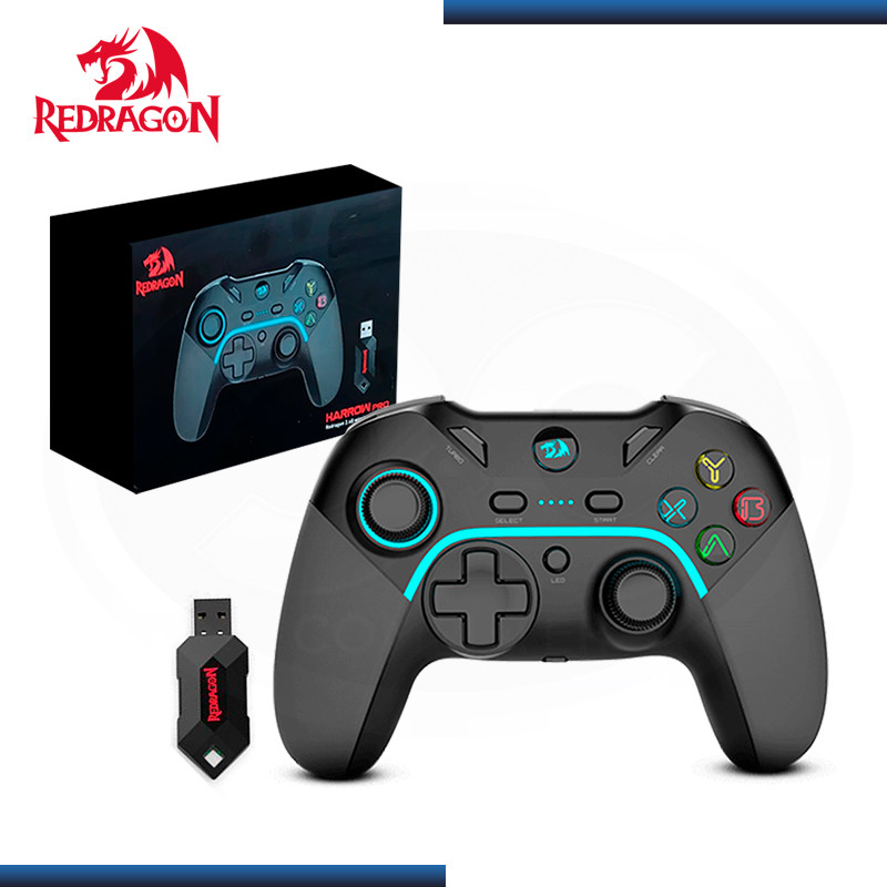 GAMEPAD REDRAGON HARROW PRO WIRELESS 2.4 GHZ BLACK (PN: G808 -PRO )