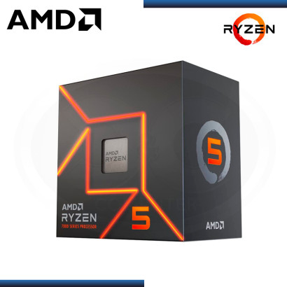 PROCESADOR AMD RYZEN 5 7600 3.8GHz/5.1GHz 32MB 6 CORE AM5 BOX (PN:100-100001015BOX)