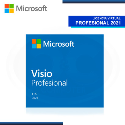 MICROSOFT VISIO PROFESIONAL 2021 LICENCIA VIRTUAL (ESD) 1 PC (PN:D87-07606)