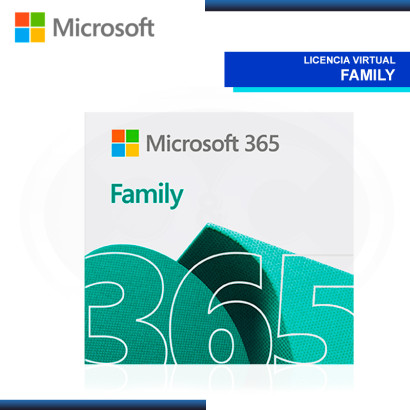 MICROSOFT 365 FAMILY 6 PCS LICENCIA VIRTUAL (ESD) ESPAÑOL (PN:6GQ-00088)