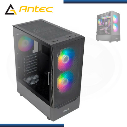 CASE ANTEC NX410 BLACK ARGB SIN FUENTE VIDRIO TEMPLADO USB 3.0/USB 2.0 (PN:0-761345-81041-8)