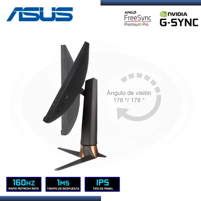 MONITOR LED 27" ASUS ROG SWIFT PG27UQR 3840x2160 HDMI DP 1MS/160Hz/FREESYNC PREMIUM PRO/COMPATIBLE NVIDIA G-SYNC