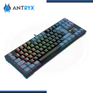 TECLADO ANTRYX MK840L TKL MECANICO BLACK GRAY SWITCH BLUE ESPAÑOL (PN:AMK-CS840LKGBL-SP)