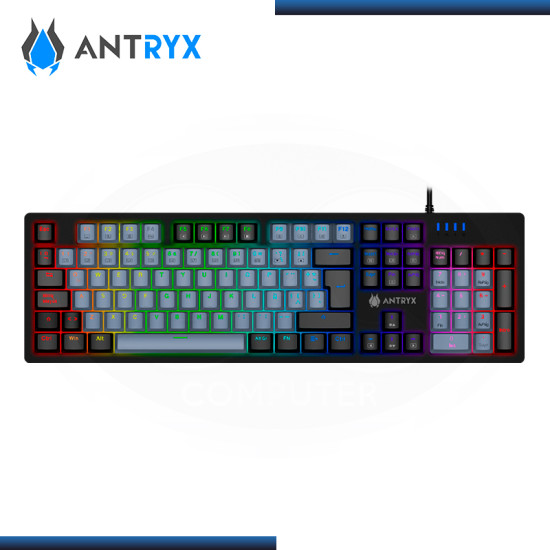 TECLADO ANTRYX MK-860L MECANICO BLACK GRAY SWITCH BLUE ESPAÑOL (PN:AMK-CS860LKGBL-SP)