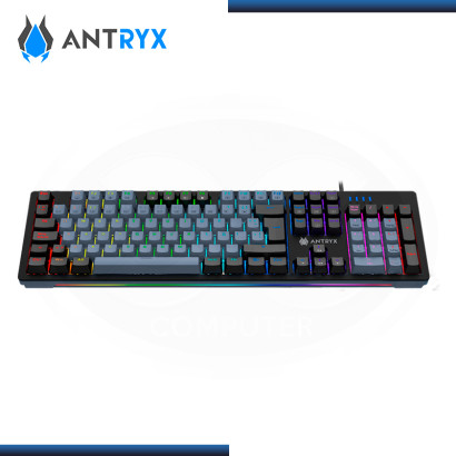 TECLADO ANTRYX MK-860L MECANICO BLACK GRAY SWITCH BLUE ESPAÑOL (PN:AMK-CS860LKGBL-SP)