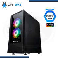 CASE ANTRYX RX 460 BLACK ARGB CON CINTA LED SIN FUENTE VIDRIO TEMPLADO USB 3.0/USB 2.0 (PN:AC-RX460KR1)