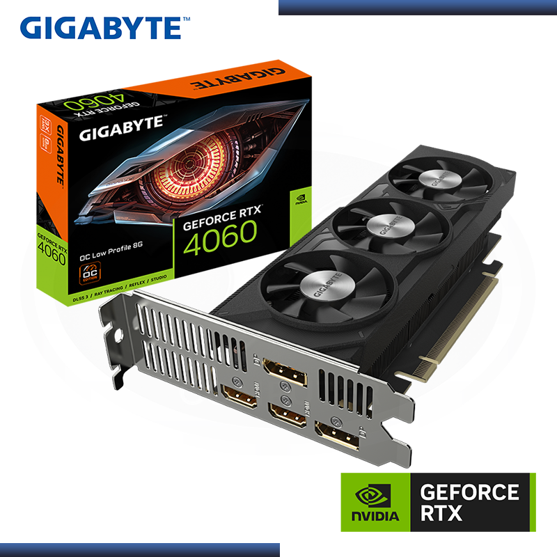 GIGABYTE GEFORCE RTX 4060 8GB GDDR6 128BITS OC LOW PROFILE (PN:GV-N4060OC-8GL)