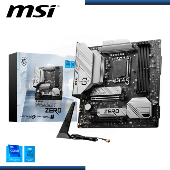 PLACA MSI B760M PROYECT ZERO WIFI DDR5 LGA 1700 (PN:911-7E14-001)