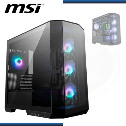 CASE MSI MAG PANO M100R PZ ARGB BLACK SIN FUENTE VIDRIO TEMPLADO USB 3.2 (PN:306-7G24R21-809)
