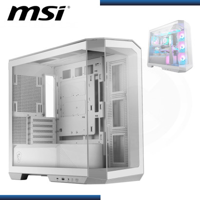 CASE MSI MAG PANO M100L PZ WHITE SIN FUENTE VIDRIO TEMPLADO USB 3.2 (PN:306-7G24W21-809)