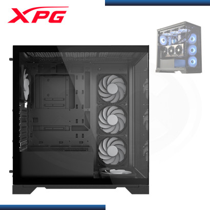 CASE XPG INVADER X BLACK SIN FUENTE VIDRIO TEMPLADO USB 3.2 (PN:INVADERXMT-BKCWW)