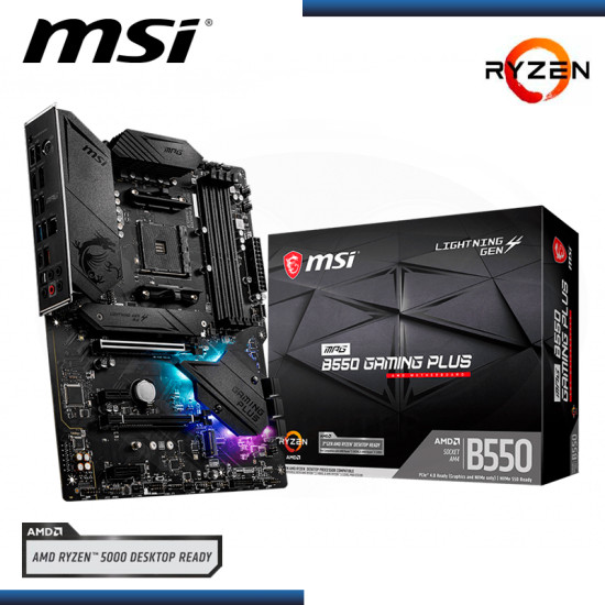 PLACA MSI MPG B550 GAMING PLUS AMD RYZEN DDR4 AM4 (PN:911-7C56-049)