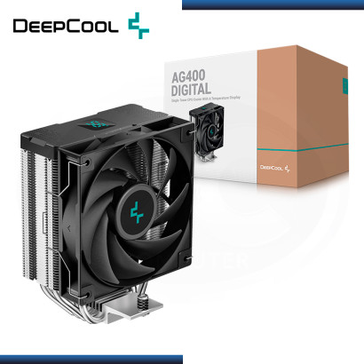 DEEPCOOL AG400 DIGITAL BLACK REFRIGERACION AIRE AMD/INTEL (PN:R-AG400-BKNDMN-G-1)