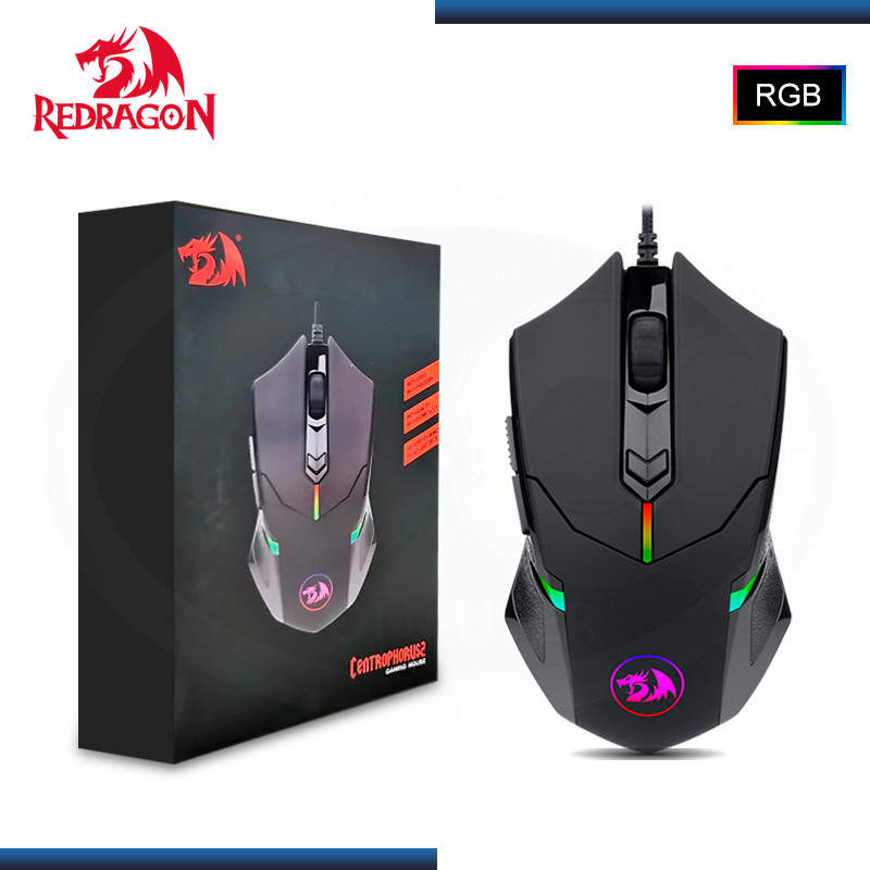 MOUSE REDRAGON CENTROPHORUS M601-RGB 7200 DPI BLACK USB