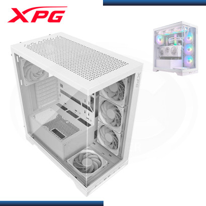 CASE XPG INVADER X WHITE SIN FUENTE VIDRIO TEMPLADO USB 3.2 (PN:INVADERXMT-WHCWW)