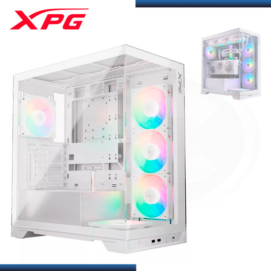 CASE XPG INVADER X WHITE SIN FUENTE VIDRIO TEMPLADO USB 3.2 (PN:INVADERXMT-WHCWW)