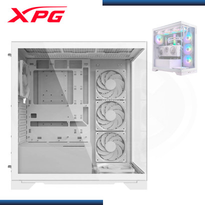 CASE XPG INVADER X WHITE SIN FUENTE VIDRIO TEMPLADO USB 3.2 (PN:INVADERXMT-WHCWW)