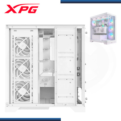 CASE XPG INVADER X WHITE SIN FUENTE VIDRIO TEMPLADO USB 3.2 (PN:INVADERXMT-WHCWW)