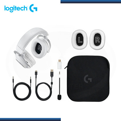 AUDIFONO LOGITECH G PRO X 2 WHITE LIGHTSPEED WIRELESS CON MICROFONO (PN:981-001268)