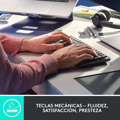 TECLADO LOGITECH MX MECHANICAL MINI BLACK WIRELESS ILUMINACIÓN (PN:920-010846)