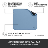 MOUSE PAD LOGITECH STUDIO ANTI-SALPICADURAS BLUE GRAY 200x230mm (PN:956-000038)