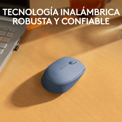 MOUSE M170 LOGITECH BLUE GRAY WIRELESS USB (PN:910-006863)