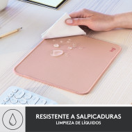 MOUSE PAD LOGITECH STUDIO ANTI-SALPICADURAS ROSE 200x230mm (PN:956-000037)