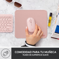 MOUSE PAD LOGITECH STUDIO ANTI-SALPICADURAS ROSE 200x230mm (PN:956-000037)