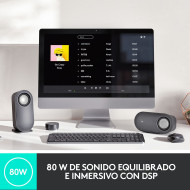 PARLANTE LOGITECH Z407 BLACK (80W) CONECTIVIDAD MICRO USB BLUETOOTH 5.0 SUBWOOFER DIGITAL 2.1 (PN:980-001347)