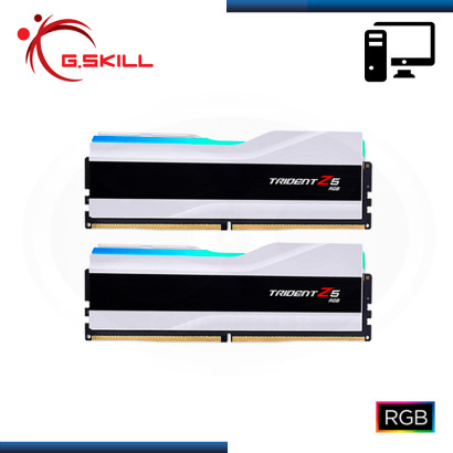 MEMORIA 32GB (16GBx2) DDR5 G.SKILL TRIDENT Z5 RGB SILVER BUS 6400MHz (PN:F5-6400J3239G16GX2-TZ5RS)