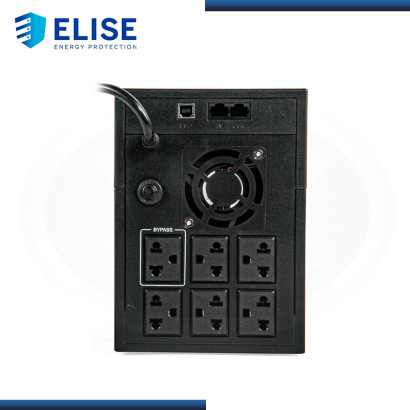 ELISE UPS INTERACTIVO FASE AUR 1500V/900W 6 TOMAS PUERTO INTELIGENTE USB-HID (PN:PSAUR1500LCD-USB)