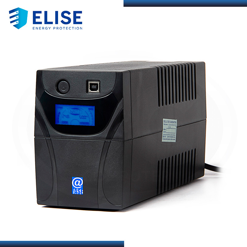 ELISE UPS INTERACTIVO FASE AUR 650VA/360W 4 TOMAS PUERTO INTELIGENTE USB-HID (PN:PSAUR650LCD-USB)